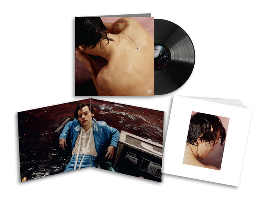 Harry Styles debut album vinyl set with black LP, gatefold sleeve and colour photo print inserts